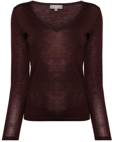 N.Peal Cashmere Imogen Cashmere-silk Top - Brown