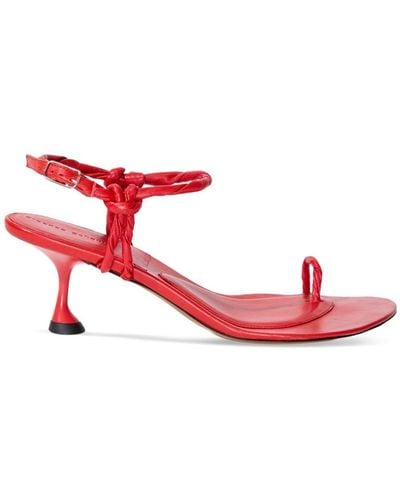 Proenza Schouler Tee Toe Ring Sandals Shoes - Red