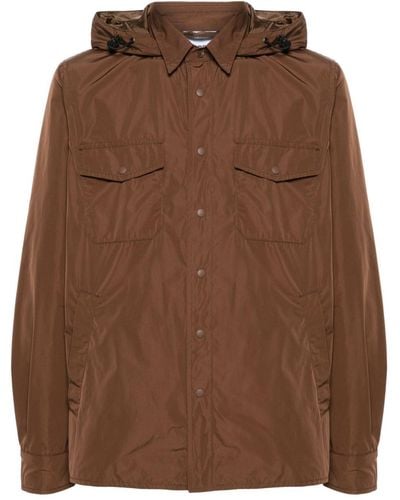 Aspesi Lightweight Hooded Jacket - Brown