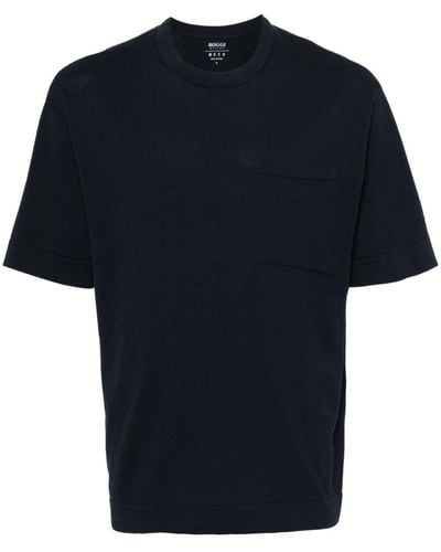 BOGGI Cotton Short-sleeved Jumper - Blue