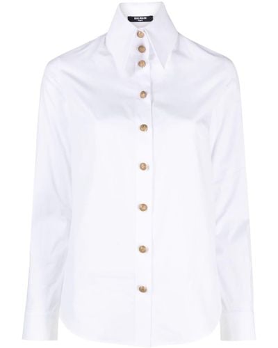 Balmain Klassisches Hemd - Weiß