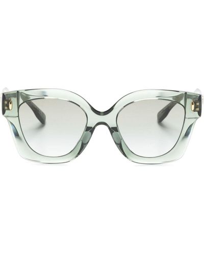 Tory Burch Miller Pushed Square-frame Sunglasses - Green