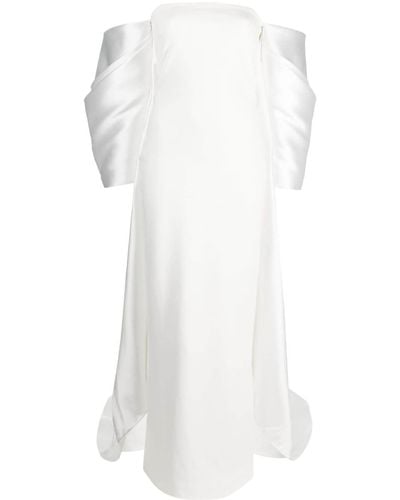 Solace London Kyla Off-shoulder Maxi Dress - White