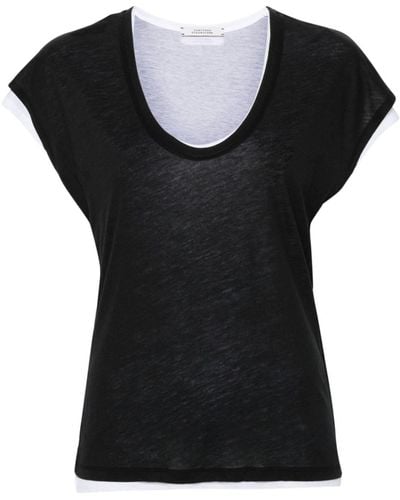Dorothee Schumacher Layer Love Lyocell-blend T-shirt - Black