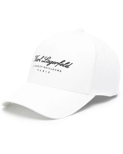 Karl Lagerfeld Cappello Con Logo - Bianco