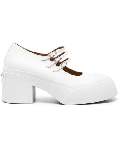 Marni 85mm Mary-jane Loafers - White