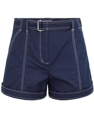 Jonathan Simkhai Lourie Belted Denim Shorts - Blue