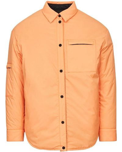 Aztech Mountain Pillow Puffer Shirt Jacket - Orange