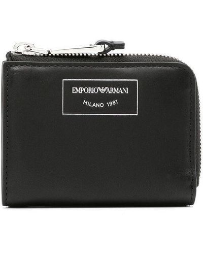 Emporio Armani ファスナー財布 - ブラック