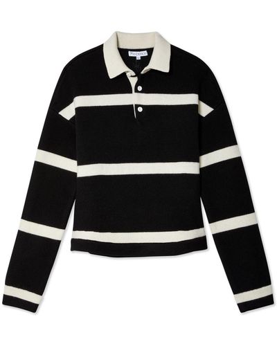 JW Anderson Polo a rayas - Negro