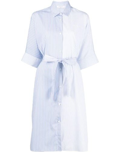 Maison Kitsuné Striped Shirt Dress - Blue