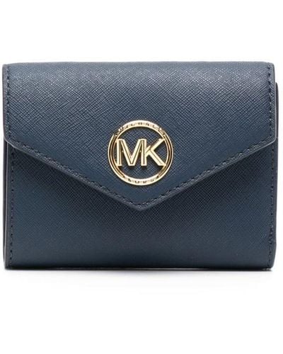 Michael Kors Greenwich Trifold-design Wallet - Blue