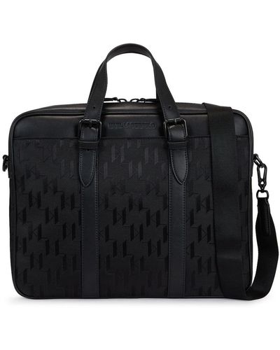 Karl Lagerfeld K/etch Logo-jacquard Briefcase - Black