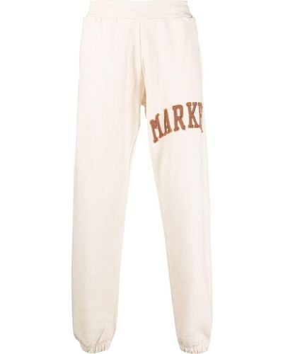 Market Embroidered-logo Track Trousers - White