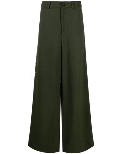 NAMACHEKO High-waist Wide-leg Trousers - Green