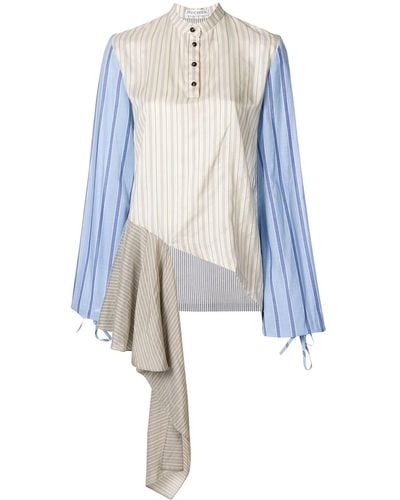 JW Anderson Asymmetric Ruffle Blouse - Blue