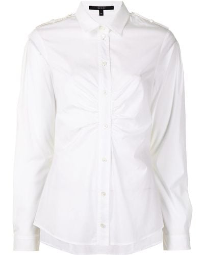 Gucci Camisa con diseño fruncido - Blanco