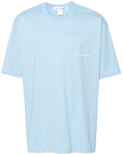 Comme des Garçons T-Shirt mit Logo-Print - Blau