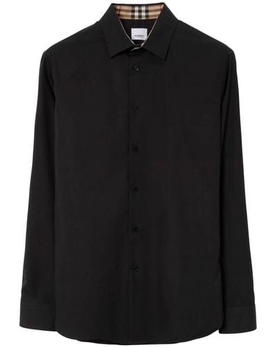 Burberry Camisa con monograma - Negro