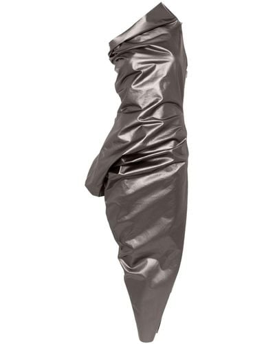Rick Owens Walrus Metallic-effect Maxi Dress - Brown