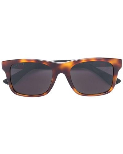 Gucci Sonnenbrille mit Webstreifendetails - Braun