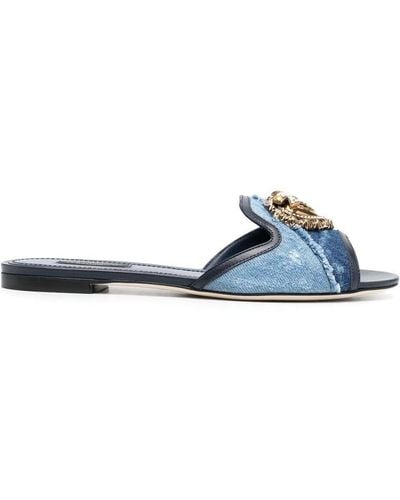 Dolce & Gabbana Slip-on Sandalen - Blauw