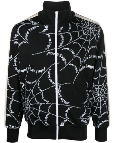 Palm Angels Sweatshirtjacke mit Reißverschluss - Schwarz