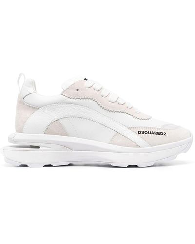 DSquared² Slash Paneled Chunky Sneakers - White