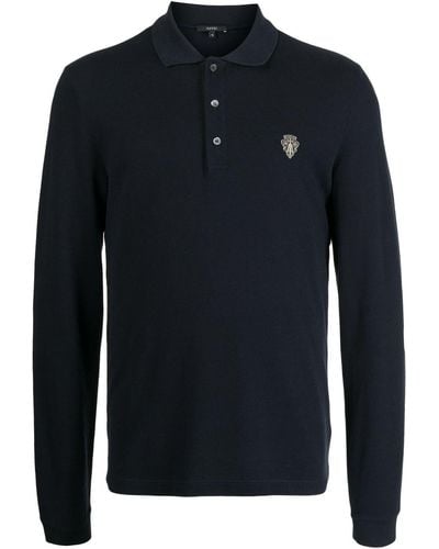 Gucci Poloshirt mit Logo-Print - Blau