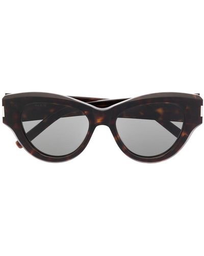 Saint Laurent Tortoise-shell Cat-eye Sunglasses - Brown