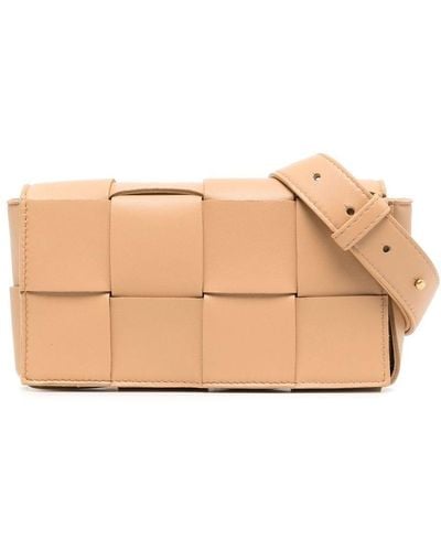 Bottega Veneta Cassette Leather Belt Bag - Natural