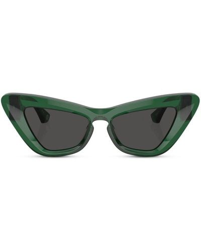Burberry Cat-Eye-Sonnenbrille mit Rosen-Monogramm - Grün