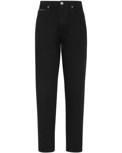 Philipp Plein Mid-rise Straight-leg Jeans - Black