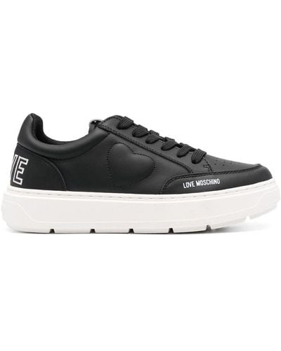 Love Moschino Low-top Leather Trainers - Black