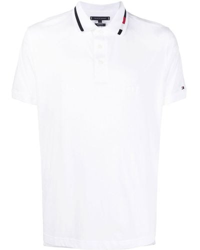Tommy Hilfiger Poloshirt Met Logoprint - Wit