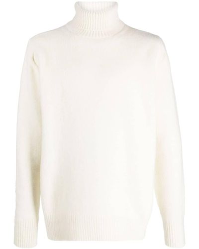 OAMC Intarsia-knit Logo Wool Sweater - White