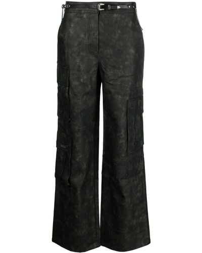 ANDERSSON BELL Belted-waist Cargo Trousers - Black