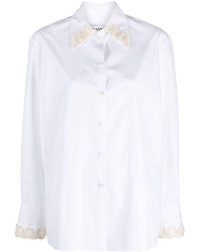 Lanvin Besticktes Sweatshirt - Weiß