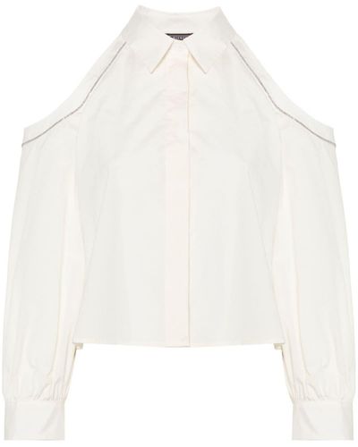 Peserico Cut-out Poplin Shirt - White
