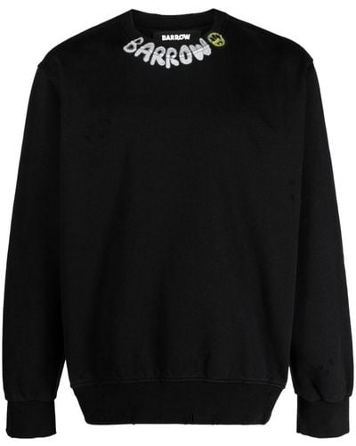 Barrow Logo-print Cotton Sweatshirt - Black