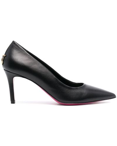 Pinko Virgie 85mm Leather Court Shoes - Black