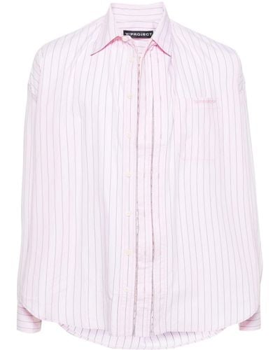 Y. Project Striped Cotton Shirt - Pink