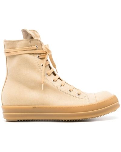 Rick Owens Canvas High-top Sneakers - ナチュラル