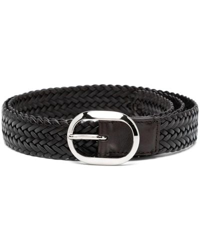 Tom Ford Interwoven Leather Belt - Black