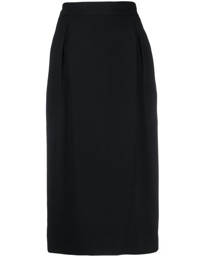 Versace ハイウエスト ペンシルスカート - ブラック