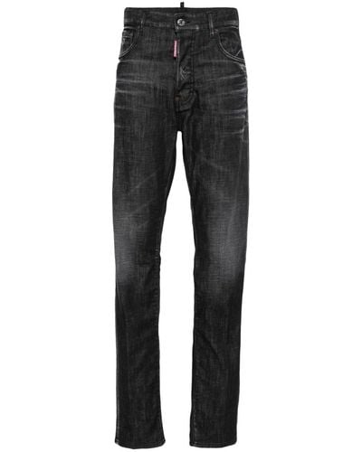 DSquared² 642 Gerafelde Jeans - Zwart