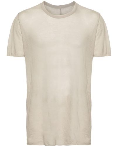 Rick Owens T-Shirt mit unbearbeitetem Saum - Natur