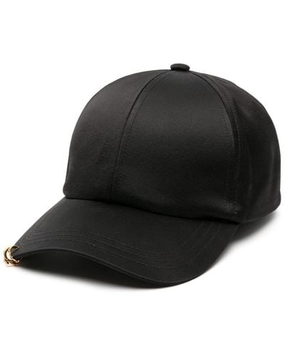 Balmain Star-embellished Satin Baseball Cap - Black