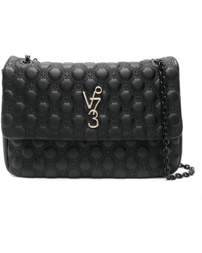 V73 Medium Marzia Shoulder Bag - Black