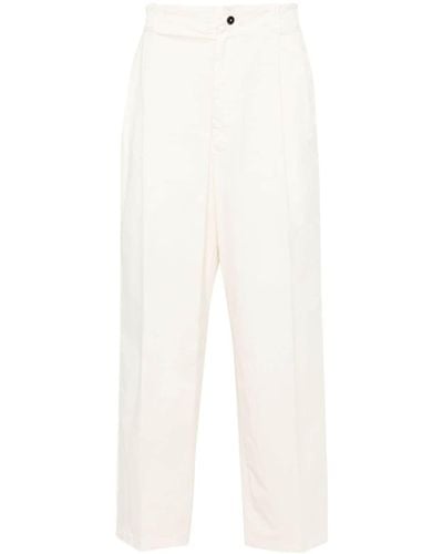 Gabriele Pasini Pleat-detail Straight-leg Pants - White